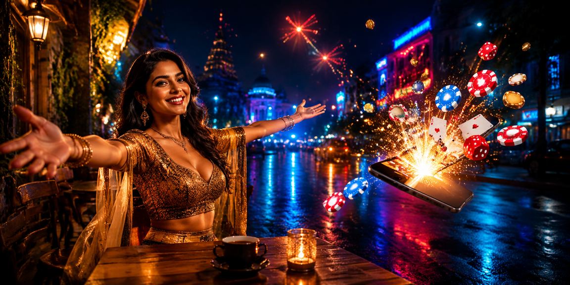 Excited players betting at Mumbai night market